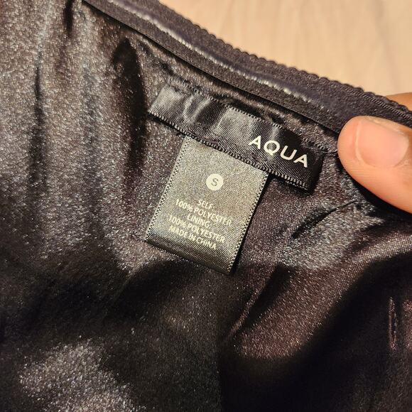 Aqua Dark Romantic Sz S Black Lace Strapless Sweetheart Fit & Flare Party Dress - Picture 6 of 8